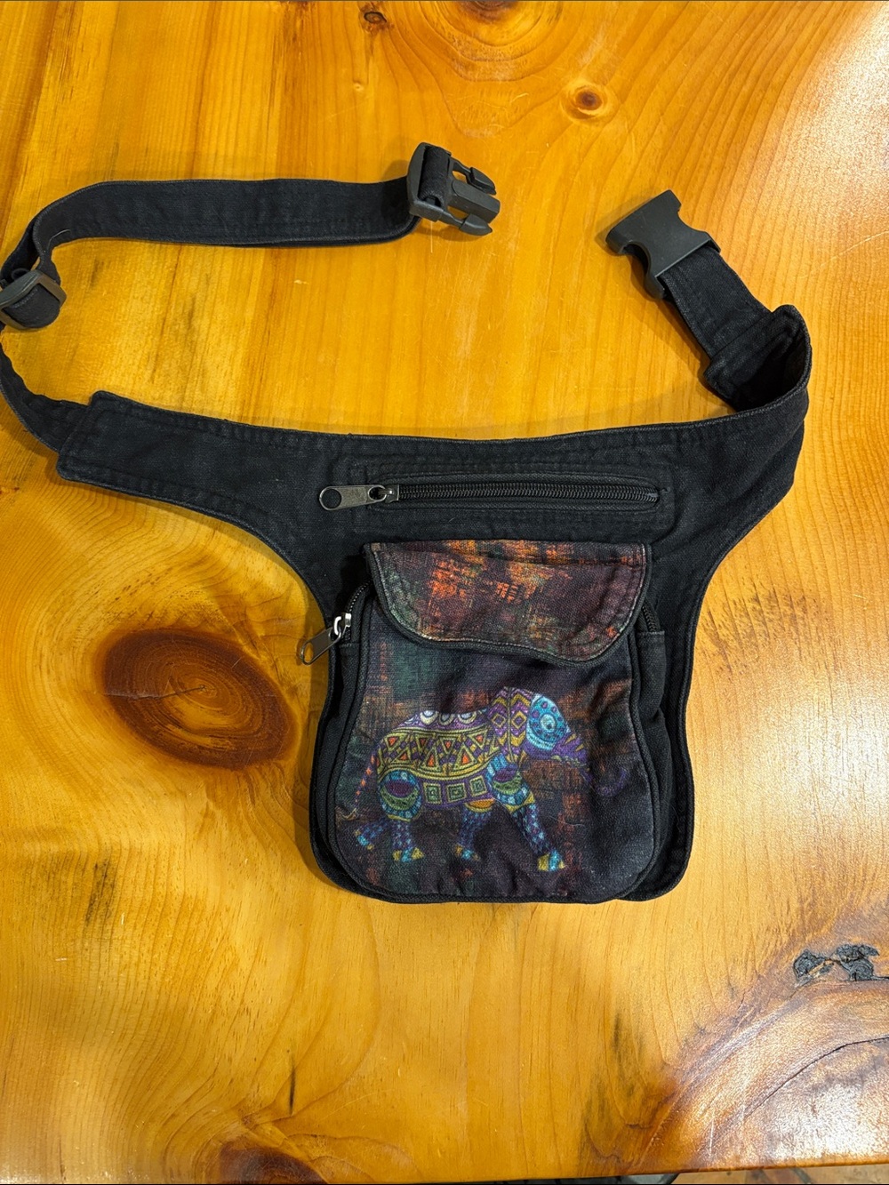 Festival Hip bag/ pocket belt with Colorful Elephant Print